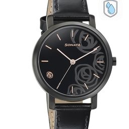 Sonata Onyx Women Black Analogue watch 8164NL02-image-67