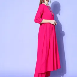 InWeave Regular Kurta with Palazzos & With Dupatta image 2