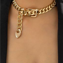 OOMPH Lock Shaped Choker Necklace-image-98