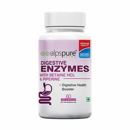 alpspure Nutra Digestive Enzymes Supplement Multi-Enzyme Complex For Better Digestive Support | For Better Digestive Function, Healthy Gut & Health Management | For Men & Women pack of-1 image 1