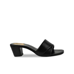 Shoetopia Open Toe Suede Block Heels image 5