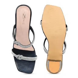 Shezone Embellished Open Toe Block Heels image 5