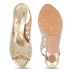 Mochi Embellished Block Peep Toes image 4