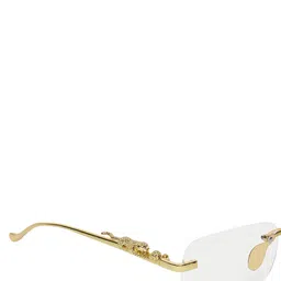 GARTH Lens & Square Sunglasses With UV Protected Lens GRT_CARTR_GLD-WHT image 2