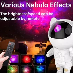 XERGY White Xergy Astronaut Starry 360 Galaxy Projector with Remote Control Table Lamp image 5