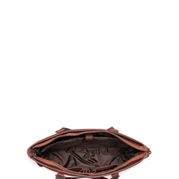 ZOUK Floral Printed Structured Jute Shoulder Bag image 4