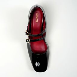 Theater Kelly REAR WINDOW Square Toe Block Pumps With Buckles image 3