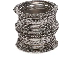 Sangria Set Of 26 Oxidised Bangles image 4