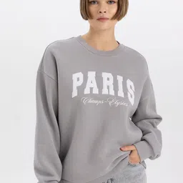 DeFacto Typography Printed Pullover image 4