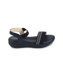 FAUSTO Textured Open Toe Comfort Heels image 3