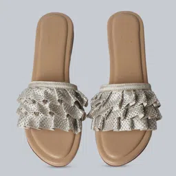 CAI Embellished Open Toe Flats image 4
