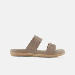 Mast & Harbour Grey Textured Open Toe Flats With Laser Cuts image 5