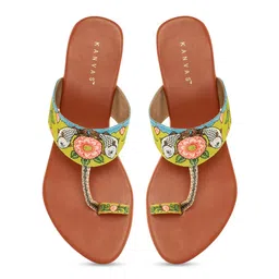 Kanvas Fish In A Pond Printed One Toe Block Heels image 4