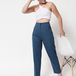 Chemistry Women Tapered Fit High-Rise Pleated Formal Trouser-image-57