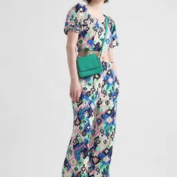 ONLY Women Abstract Printed Mid-Rise Belted Parallel Trousers-picture-18