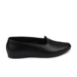 FAUSTO Men Pointed Toe Textured Lightweight Memory Foam Mojaris image 4