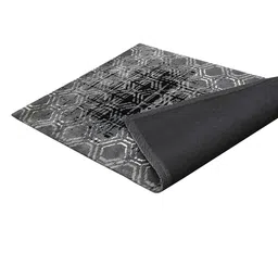 PRESTO Black & Grey Geometric Printed No-Shred Carpet image 3