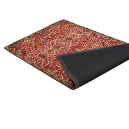 PRESTO Red & Golden Traditional Printed Rectangular Carpet image 3