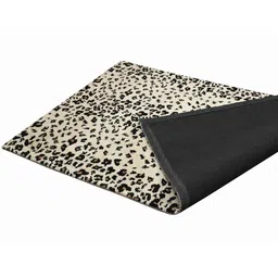 PRESTO Black & Cream-Coloured Abstract Printed No Shredding Carpet image 3
