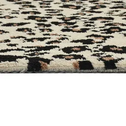 PRESTO Black & Cream-Coloured Abstract Printed No Shredding Carpet image 4