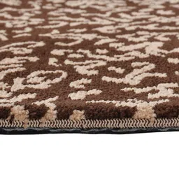 PRESTO Brown & Beige Abstract Printed No-Shred Carpet image 4