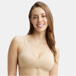 Jockey 1722 Wirefree Non Padded Cotton Elastane Everyday Bra - Skin-picture-0
