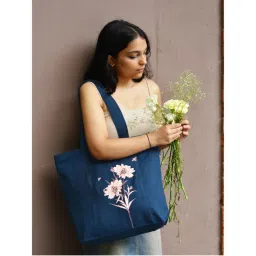 EcoRight Large Zipper Tote Bag - Happy Flowers-picture-15