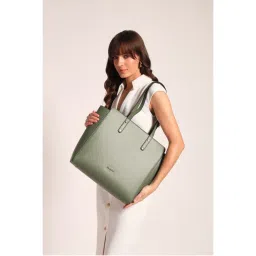 THE GUSTO Beyond Plus Tote Bag with Zipper -Green (M)-picture-21