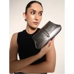 THE GUSTO Bella Silver Clutch with Detachable Sling (S) (Set Of 2)-picture-35