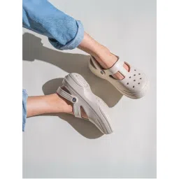 Indifeet Cream Classic and Stylish Waterproof Rubber Clogs-picture-12
