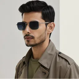 John Jacobs Unisex Full Polarised Uv Protected Stylish & Premium Square Blue Lens Sunglasses-picture-34