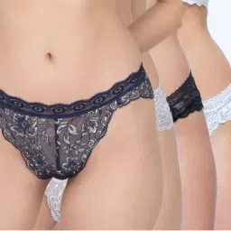 Curwish Lacy Wonders - Lace Bikni Panty - Multi-color (Pack of 4)-picture-38