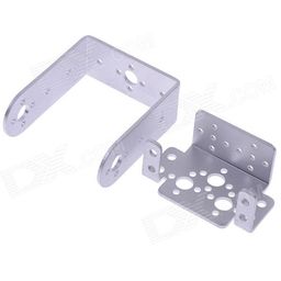 Full Set DIY 2DOF Robot Arm Manipulator Claw+2pcs Servo Brackets(Not Assembly) Kit image 3
