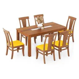 urban ladder Brighton XL 6 Seater Dining Table with Fabio Dining Chairs Set-picture-43