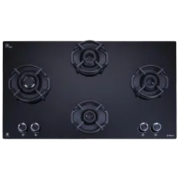 elica FLEXI HEXA 491 LOTUS IND HD BRASS Toughened Glass Top 4 Burner Automatic Hob (Multi Flame Burner, Black)-picture-18