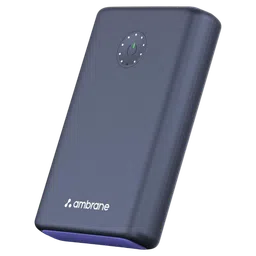 ambrane Powerlit Ultra Lite 20000 mAh 85W Fast Charging Power Bank (2 Type C and 1 Type A Ports, Multi Layers of Chipset Protection, Black)-12