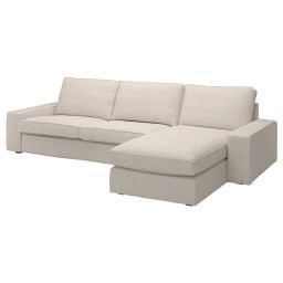 ikea kivik 4-seat sofa with chaise longue, Tresund light beige-picture-9