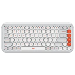 logitech POP Icon Keys Bluetooth Wireless Keyboard with Customizable Action Keys (Easy Switch Keys, Off White and Orange)-picture-28