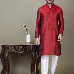 DEVOILER Men Regular Kurta with Pyjamas-image-40
