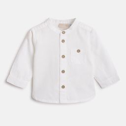 Chicco Boys Solid Mandarin Collar Cotton Casual Shirt-image-50