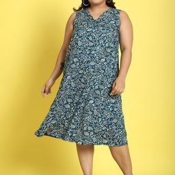 theRebelinme Floral Print A-Line Midi Dress-picture-16