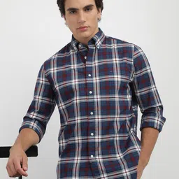 Tommy Hilfiger Men Tartan Checked Spread Collar Casual Shirt-image-41