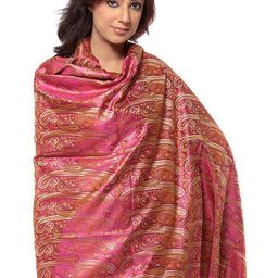 Exotic India Women Paisley Printed Pure Wool Shawl-image-64