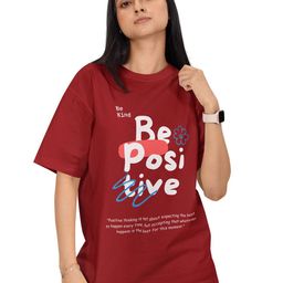 Reifica Women Bio Finish Typography Printed Round Neck Cotton Oversized T-shirt-image-33