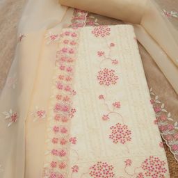 Soch Floral Embroidered Silk Chiffon Unstitched Dress Material-image-97