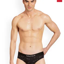 Nautica Pack Of 2 Printed Mid Rise Basic Briefs N_LJABF01-BLK/RCRD-image-68