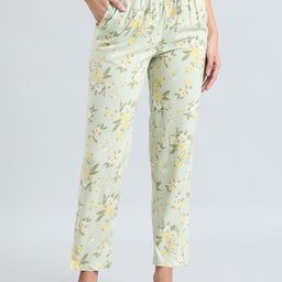 Go Colors Women Floral Printed Mid-Rise Lounge Pants-picture-35