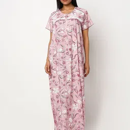 Juliet Printed Round Neck Maxi Nightdress-picture-31