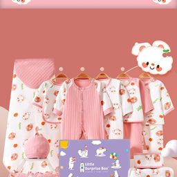 Little Surprise Box LLP Infants 24 Pcs Newborn Baby Girl Baby Boy Gift Hamper Set-image-23