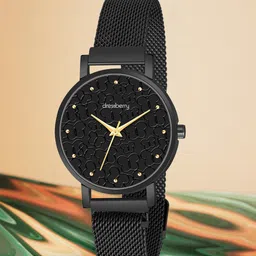 DressBerry Women Embellished Dial & Bracelet Style Straps Analogue Watch HOBDB-296-BK-26